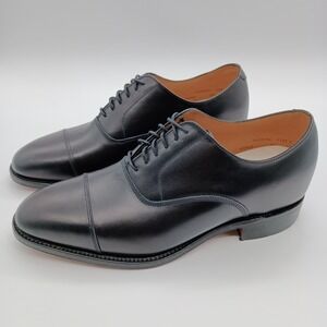 Made in England Black Cap Toe Oxford Dress Shoes Goodyear Welted UK 8.5 US 9.5